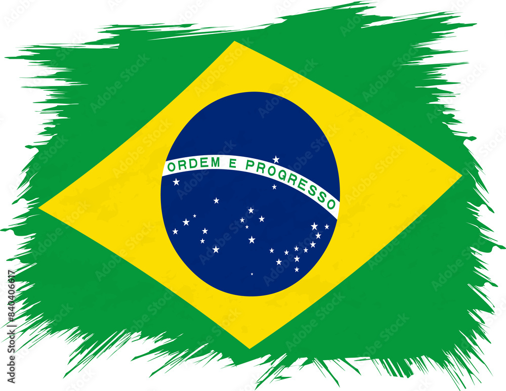 Fototapeta premium Grunge flag of Brazil