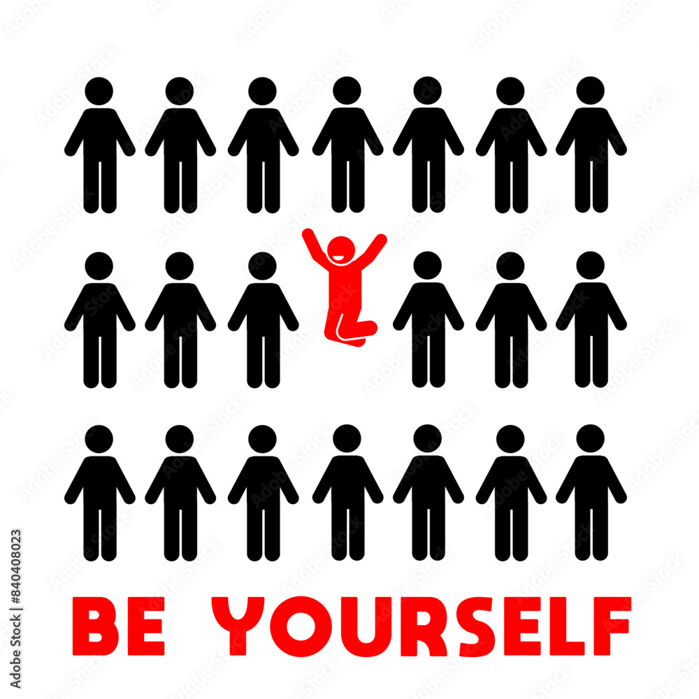 illustration of wise sentences about being yourself, self confidence illustration of wise sentences about being yourself, self confidence