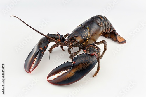 A close-up photo of a lobster on a white surface, great for food or cooking themed content