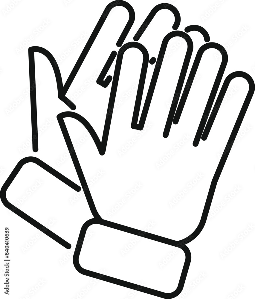 Two hands are clapping, expressing enthusiasm and approval