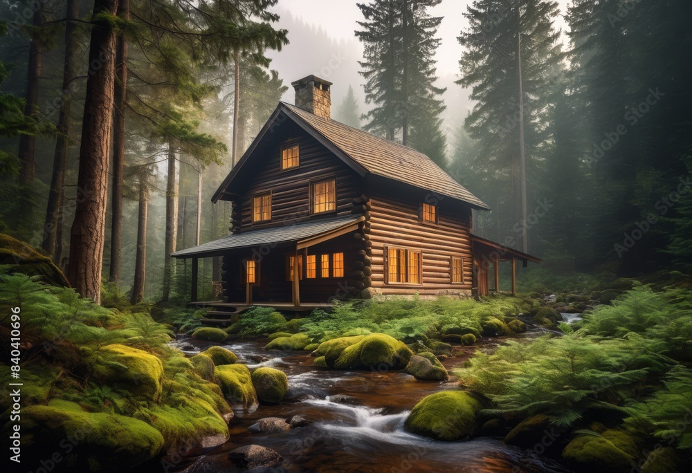 secluded wooden cabin forest smoke rising from chimney, nature, trees, rural, cozy, wilderness, rustic, peaceful, woods, serene, tranquil, natural, quaint secluded wooden cabin forest smoke rising from chimney, nature, trees, rural, cozy, wilderness, rustic, peaceful, woods, serene, tranquil, natural, quaint