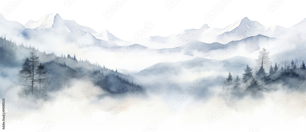 Fototapeta premium PNG Mountain landscape nature outdoors.