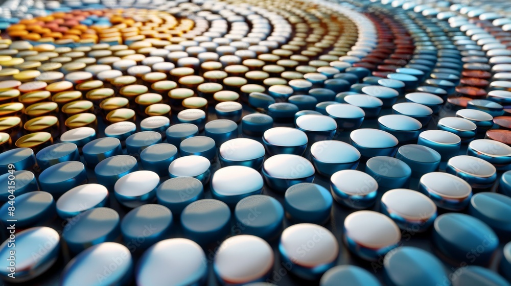 Obraz premium Healthcare Harmony Array of Tablets in Holistic Treatment Approach