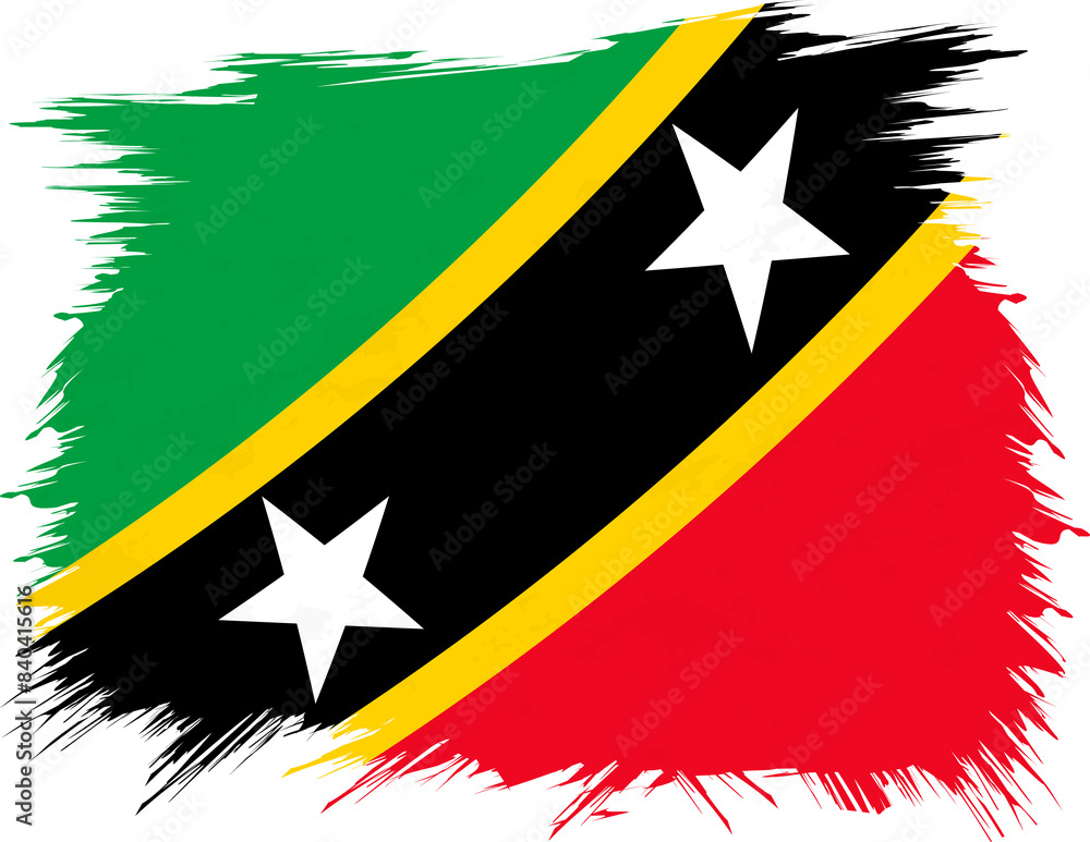 Fototapeta premium Grunge flag of Saint Kitts and Nevis