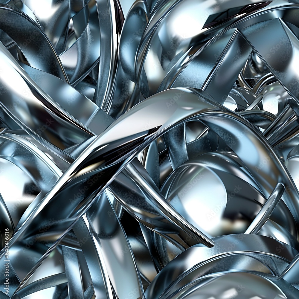 An abstract 3D sculpture of intertwined geometric shapes, such as cubes and spheres, with a reflective metallic surface and dramatic lighting. Minimal pattern banner wallpaper, simple background, An abstract 3D sculpture of intertwined geometric shapes, such as cubes and spheres, with a reflective metallic surface and dramatic lighting. Minimal pattern banner wallpaper, simple background,