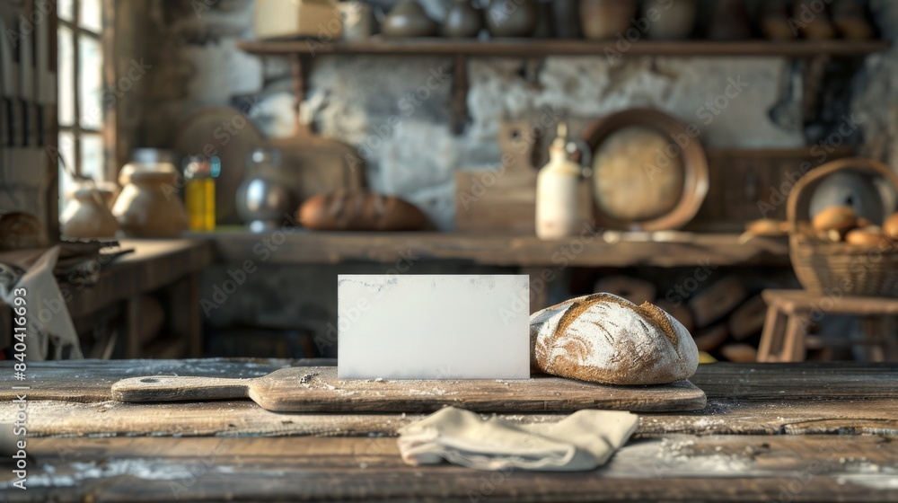 Artisan Bakery Freshly Baked Bread Rustic Kitchen and Blank Business Cards Artisan Bakery Freshly Baked Bread Rustic Kitchen and Blank Business Cards
