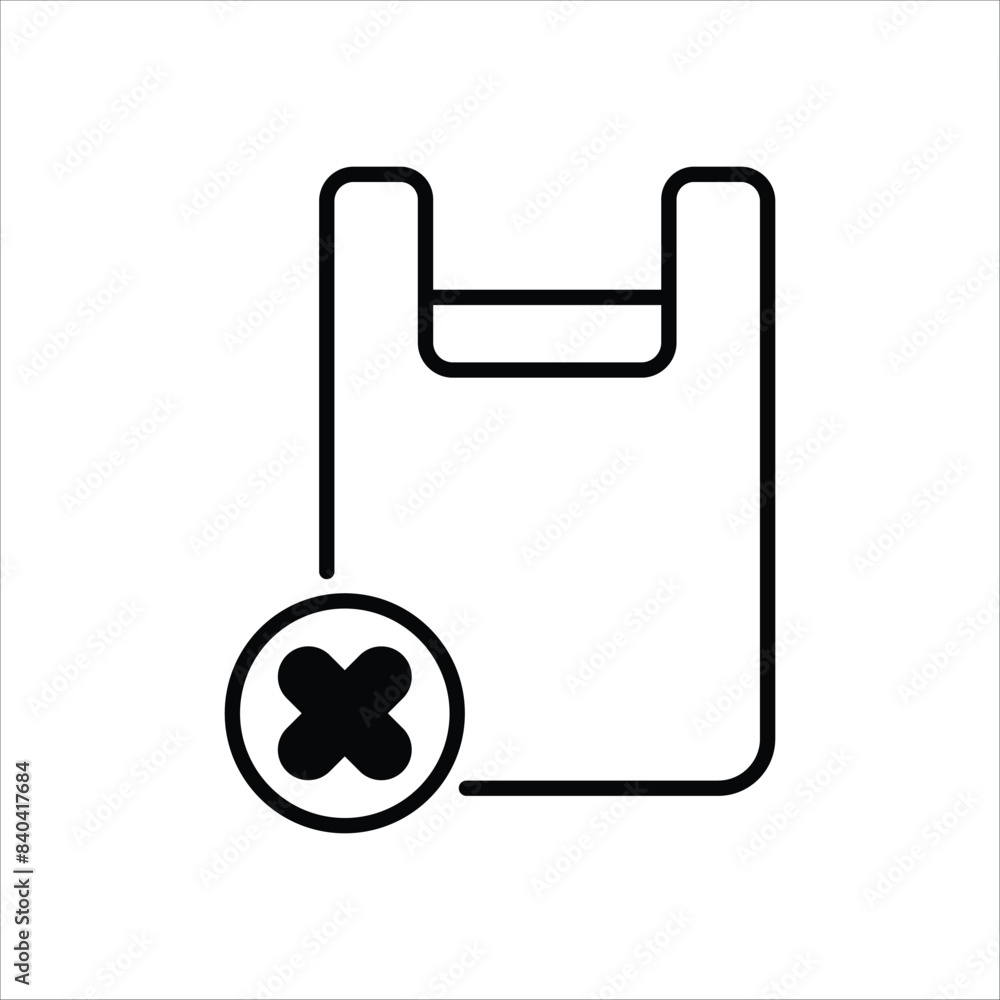 No Plastic Bags vector icon No Plastic Bags vector icon