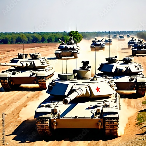 tanks in a battel  photo