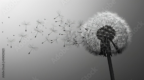 Wallpaper Mural dandelion on black background Torontodigital.ca