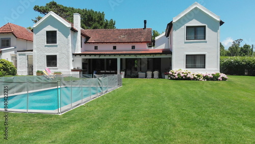 Exterior of house during summer sunny day