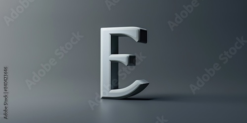 Free Download A single white letter e on a gray background - GFXLoad