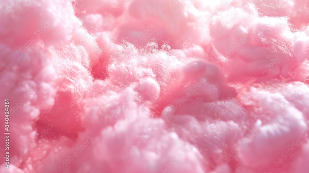 A detailed view of a pile of soft pink cotton A detailed view of a pile of soft pink cotton