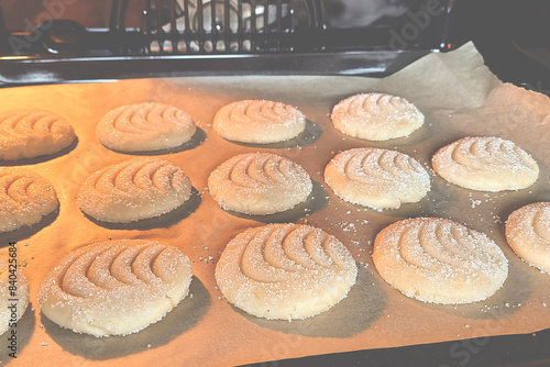 Making homemade lemon cookies. dessert