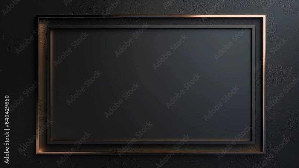 Simple bronze square frame on black background. Simple bronze square frame on black background.