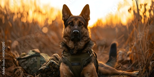 War dogs are highly trained and loyal elite fighters performing vital military tasks. Concept Military, Canine, Elite, Training, Loyalty © Ян Заболотний