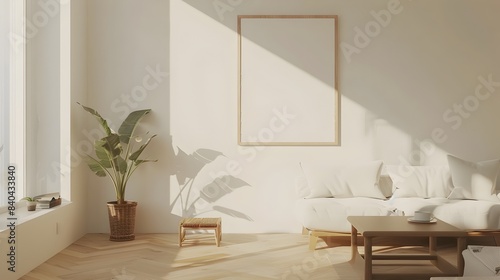 Cozy and Stylish Modern Living Room with Natural Light and Minimalist Decor