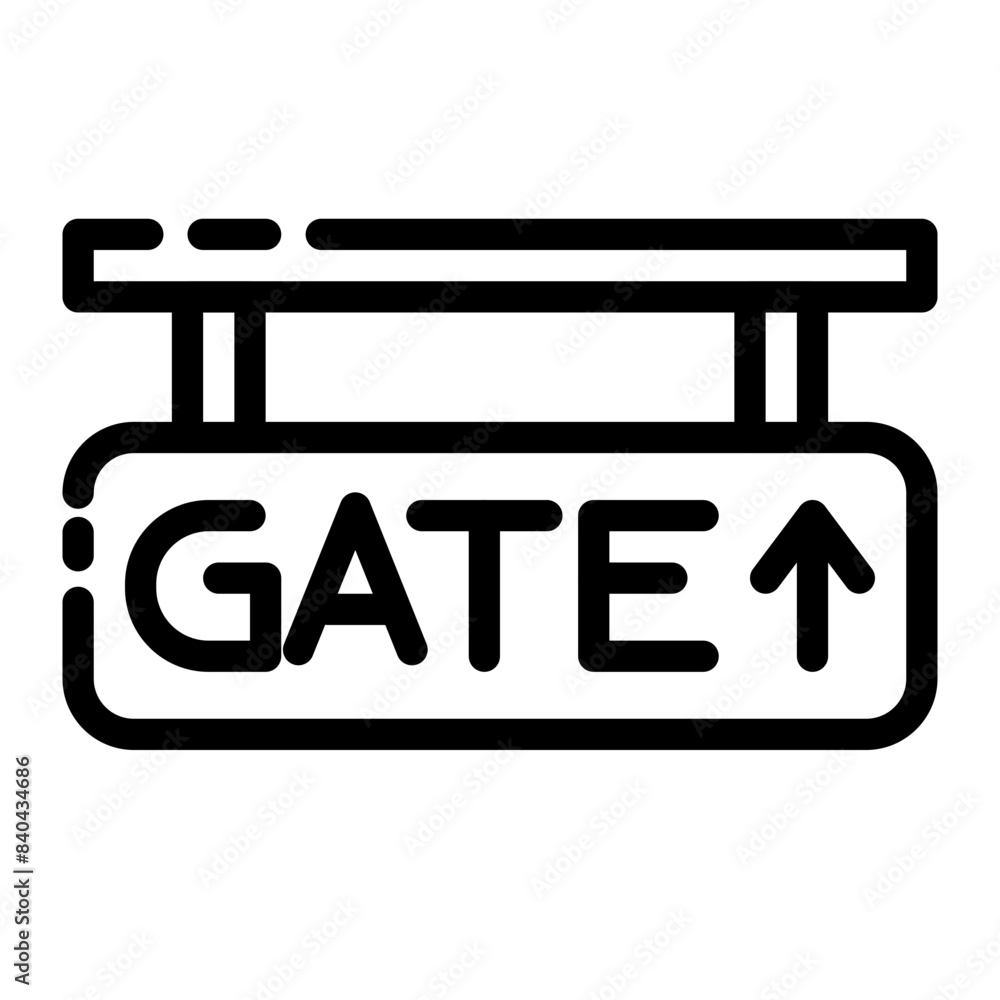 gate to the plane cutline icon gate to the plane cutline icon