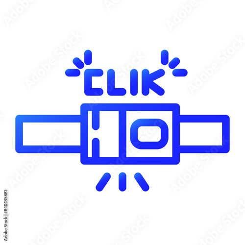  the seat belt makes a -click- sound gradient icon