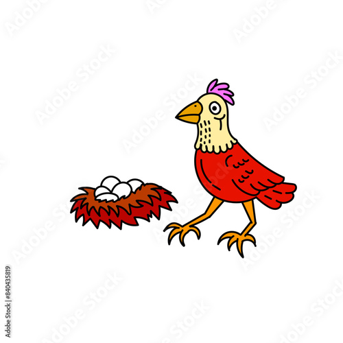 bird and egg vector illustration for template, design, element, etc