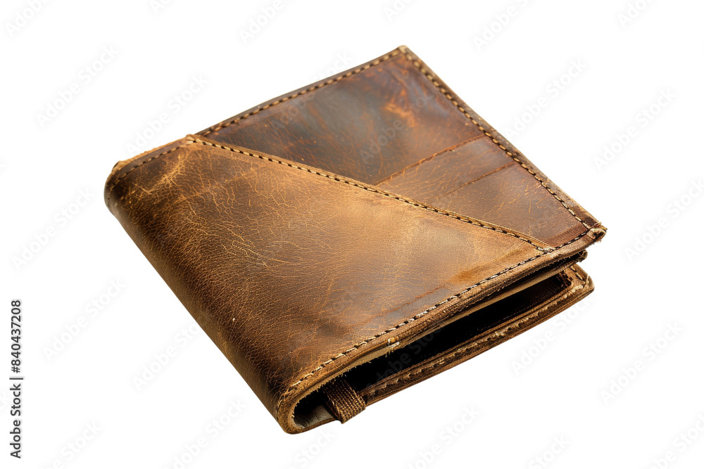 Brown Leather Wallet Isolated on White Background Brown Leather Wallet Isolated on White Background