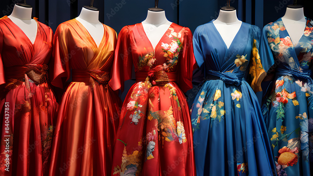 Fototapeta premium Beyond the Sketch - Bringing Printed Dress Designs to Life