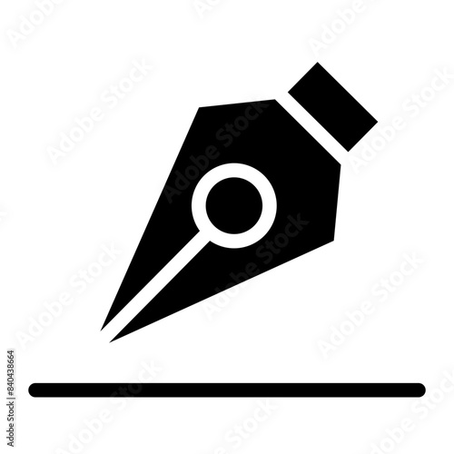 nib or pen point solid icon