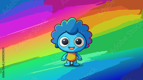 The image features a stunning gradient background that smoothly transitions through a range of vibrant colors.