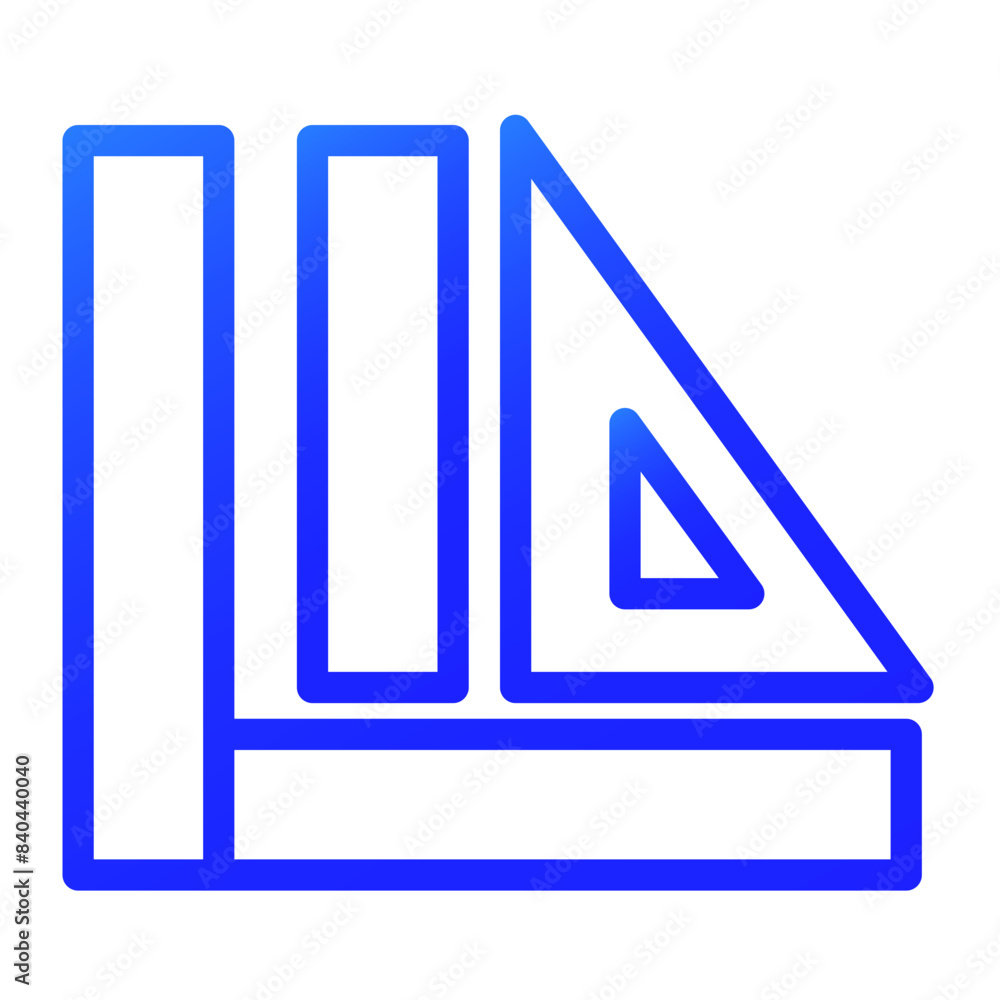 various kinds of rulers gradient icon