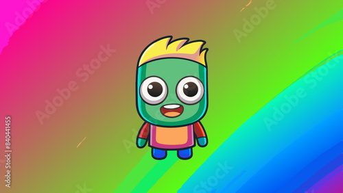 The image features a stunning gradient background that smoothly transitions through a range of vibrant colors.