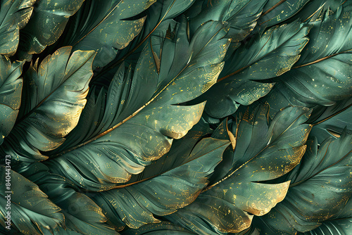 Generative ai on theme of beautiful texture bird feather for design natural abstract background