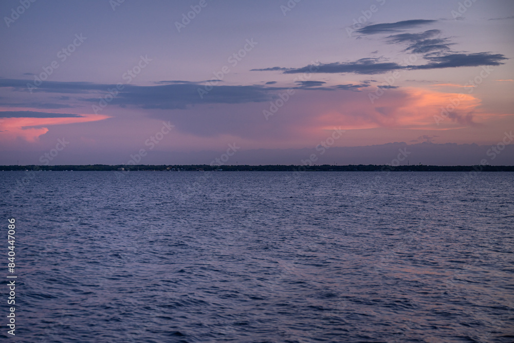 Fototapeta premium sunset on the river