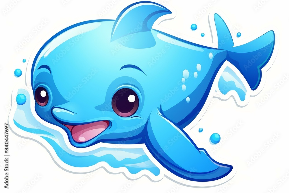 Delightful and amusing dolphin sticker with a beautiful face, perfect for adding a touch of fun to your belongings. Delightful and amusing dolphin sticker with a beautiful face, perfect for adding a touch of fun to your belongings.