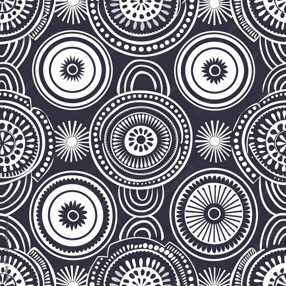 An abstract line drawing featuring a complex mandala pattern, with concentric circles and detailed geometric designs that radiate from the center, symbolizing balance and harmony. Minimal pattern An abstract line drawing featuring a complex mandala pattern, with concentric circles and detailed geometric designs that radiate from the center, symbolizing balance and harmony. Minimal pattern