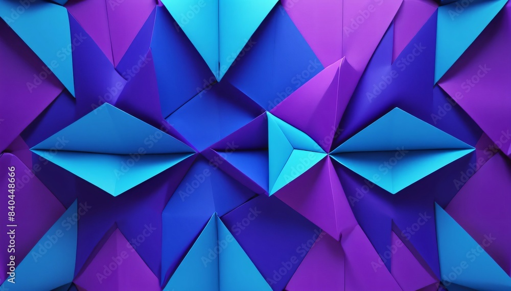 Purple and blue 3d abstract geometric pattern Purple and blue 3d abstract geometric pattern