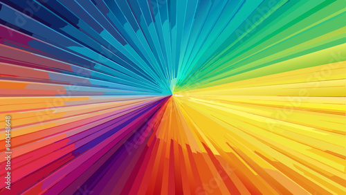 The image features a stunning gradient background that smoothly transitions through a range of vibrant colors.