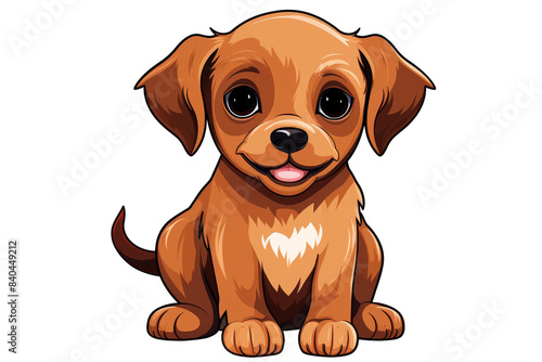 Adorable puppy vector perfect for childrens projects and designs. Ideal for nurseries  books  and parties.