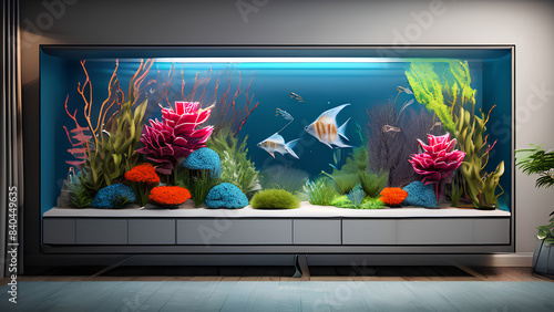 Living Wall Wonders - A 3D Aquarium Blooms with Life