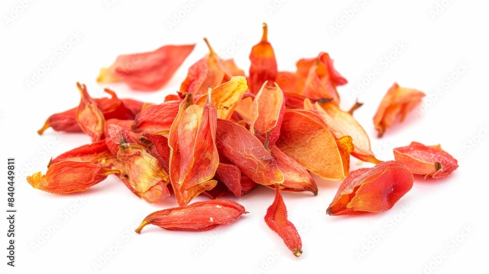 dried goji leaves Isolated on white background. cooking ingredients for healthful food concept for designer dried goji leaves Isolated on white background. cooking ingredients for healthful food concept for designer