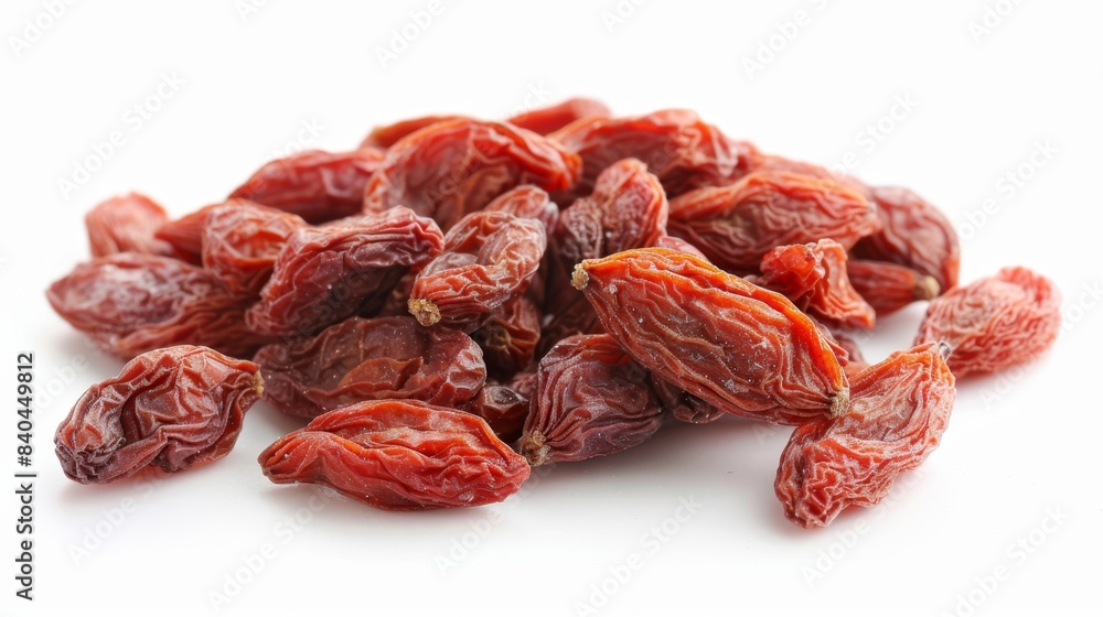 dried goji berries Isolated on white background. cooking ingredients for healthful food concept for designer dried goji berries Isolated on white background. cooking ingredients for healthful food concept for designer
