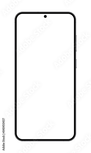 Modern vector mobile phone with empty screen.