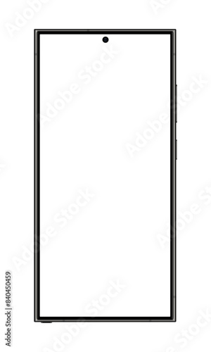Flagship and up to date mobile phone. Vector smartphone graphic. 