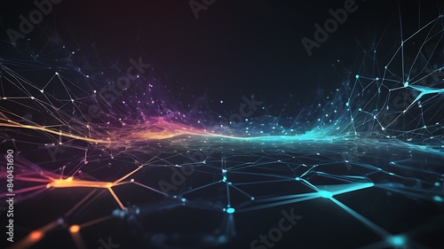 Digital illustration modern design with technology and computer science concept