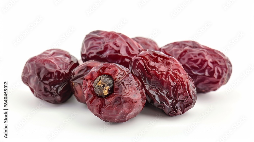 dried red dates Isolated on white background. cooking ingredients concept for designer dried red dates Isolated on white background. cooking ingredients concept for designer