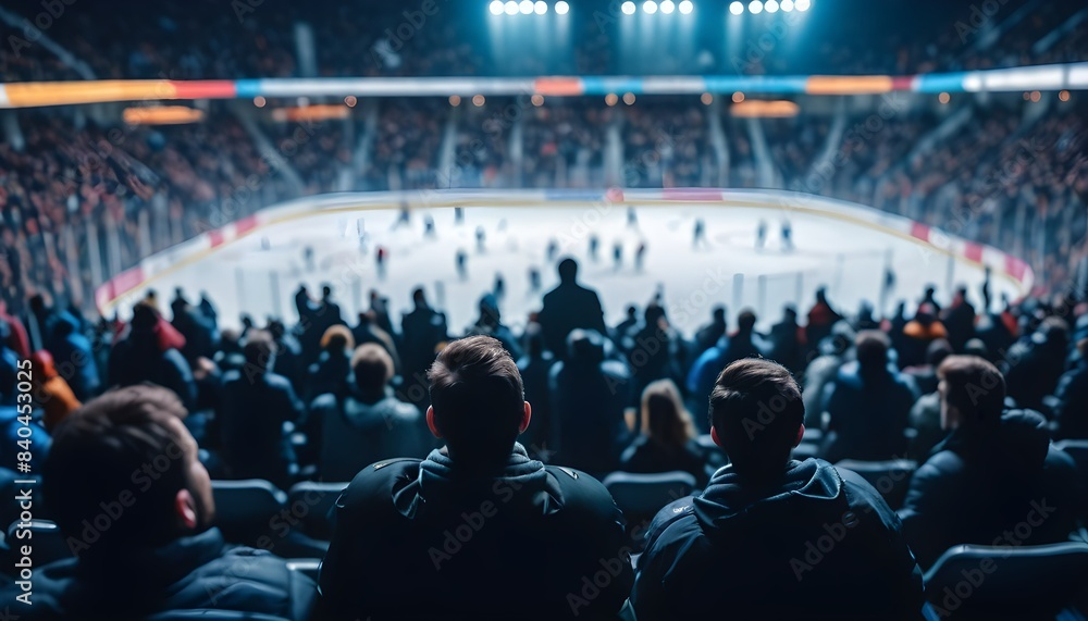 fans on the hockey match