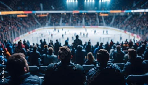 Obraz na płótnie fans on the hockey match w salonie