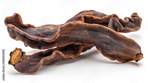 dried tamarind paste Isolated on white background. cooking ingredients for healthful food concept for designer