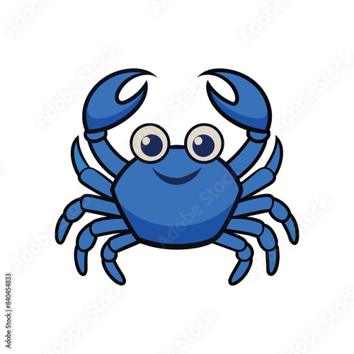 blue crab isolated on white