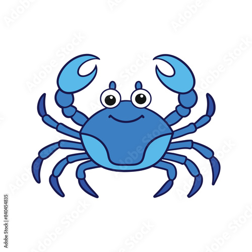 Blue Crab logo. Isolated blue crab on a white background. vector illustration