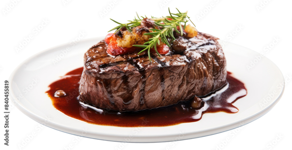 PNG Steak plate food meat. 