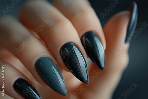Closeup of woman's nails getting a manicure